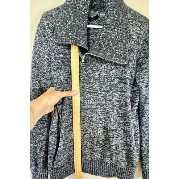 Armani Exchange Alpaca Wool Blend High Collar Quarter Zip Men's Sweater Small - Picture 9 of 12